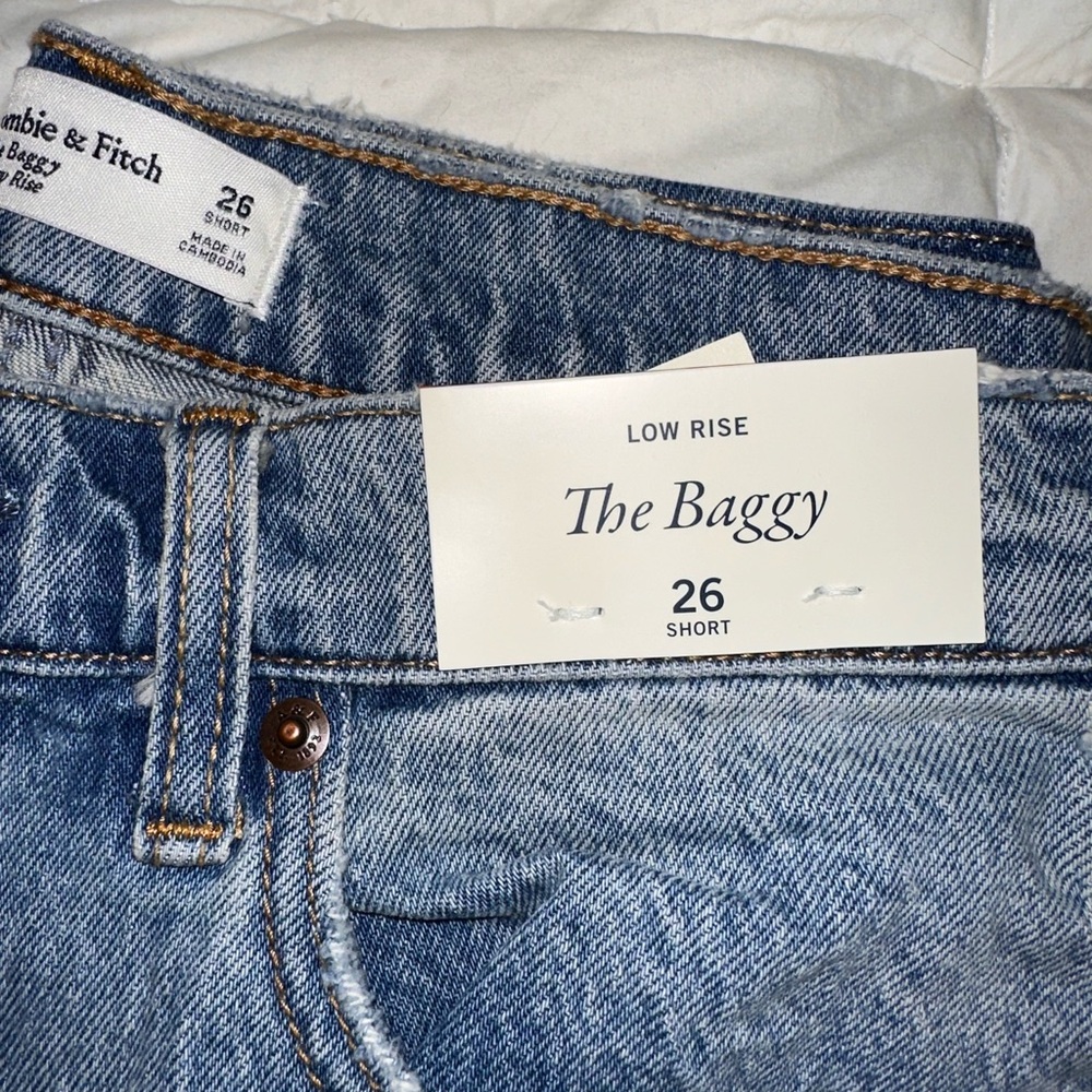 Abercrombie & Fitch Blue Baggy Jeans